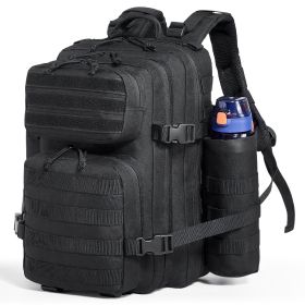 Tactical Backpack 25L Backpack w/ Molle & 3 Compartments For Hiking Rucksack w/ Bottle Holder (Capacity: 25_L)