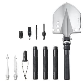 Survival Shovel 13 in 1 Camping Shovel Folding Multitool Portable Compact (Default: Default)