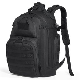 Tactical Backpack 25L Military Backpack with Molle Mode & Sponge Pad Black (Capacity: 25_L)