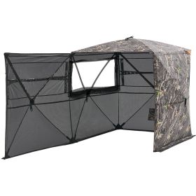 Portable Hunting Blind See Through Ground Deer Blinds 4-5 Person Carrying Bag (size: 70 x 70 in)