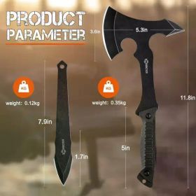 Throwing Axe Knife Set (Color: black)