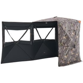 2-3 Person Portable Hunting Blind Thermal Ground Deer Duck Blind Carrying Bag (size: 59 x 59 in-With Heat-Sealed Cotton)