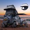 Adventurer Pro Rooftop Tent Hard Shell w/ USB Outlet, Side Awning, Replaceable Rain Fly&Luggage Racks for 4 Season Camping, Aluminum Pop Up 2-3 Person