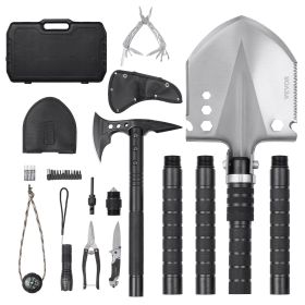 Survival Shovel Survival Axe 28-in-1 Camping Folding Shovels with Hatchet (Product Configuration: 28-in-1)