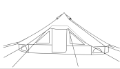 SAM&HAIBEI 6 Persons Canvas Tent Bell Tent Glamping,4 Seasons Yurt Tent for Camping, Heavy Cotton Canvas Tent for Camping,Hunting