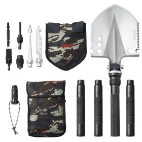 Survival Shovel 13 in 1 Camping Shovel Folding Multitool Portable Compact (Default: Default)