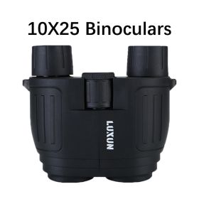 10X25 Portable HD Binocular BAK4 Prism Optical Coated Lens For Outdoor Hunting Camping Travel (model: 10X25, Color: black)