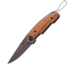 Tactical Knife, Convenient For Daily Carrying, Hunting, Camping, Survival, Men's Gift, Self-Defense Folding Knife (Color: wood_handle)