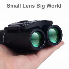 1pc HD Binoculars; Outdoor Pocket Mini Folding Telescope For Hunting Sports Outdoor Camping Travel; Super Foot Bowl Spectators Goods (size: 3.54*2.36*1.57_in)