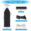 Deer Drag Sled w/ Handle Deer Cart Game Hauler Snow Sledding Pad hntg Gear Supplies w/ 32.8FT Black Rope 16.1FT White Rope for hntg Ice Fishing Haul