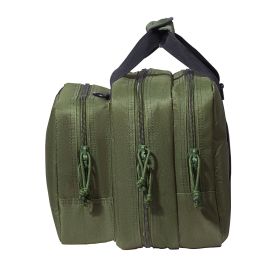VEVOR Range Bag for 2 Pistols Tactical Gun Bag 2 Built-in Pistol Bags Green, Range Bag for Handguns Gun Case Bag w/ Lockable Zipper (Item Size: 33 x 20 x 23 cm, product color: Green)
