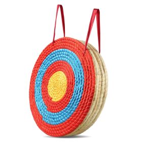 VEVOR Archery Target, 5 Layers 20" Arrow Target, Traditional Solid Straw Round Archery Target Shooting Bow, Hand-Made Arrows Target, Coloured Rope (material: Straw_Stalks, size: 5 Layers - 20 x 20 x 4 inch)
