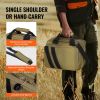 VEVOR Range Bag for 2 Pistols Tactical Gun Bag 2 Built-in Pistol Bags Brown, Range Bag for Handguns Gun Case Bag w/ Lockable Zipper for Shooting Range