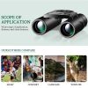 500X25 / 300X25 Professional Folding Small Compact Lightweight binocs; Long Range Zoom Telescope w/ Storage Bag For Hiking hntg Travel Super Foot Bowl