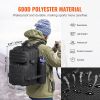 Tactical Backpack 25L Backpack w/ Molle & 3 Compartments For Hiking Rucksack w/ Bottle Holder