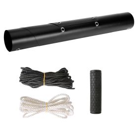 Deer Drag Sled w/ Handle Deer Cart Game Hauler Snow Sledding Pad hntg Gear Supplies w/ 32.8FT Black Rope 16.1FT White Rope for hntg Ice Fishing Haul (Type: Handle_Deer_Cart)