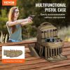VEVOR Tactical Range bpck for 6 Pistols Gun bpck Brown,Range Bag for Handguns Gun Case Bag w/ Lockable Zipper