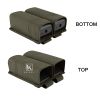 KRYDEX Tactical Double Stack 9MM Pistol Magazine Pouch with Kydex Insert Belt / MOLLE Mounted Hunting Gear Ranger Green