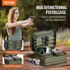 VEVOR Range Bag for 2 Pistols Tactical Gun Bag 2 Built-in Pistol Bags Green, Range Bag for Handguns Gun Case Bag w/ Lockable Zipper