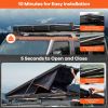 Explorer Pro Rooftop Tent Hard Shell w/ USB Outlet, Side Awning, Replaceable Netting Curtain&Luggage Racks for 4 Season Camping, Aluminum Pop Up 2-3 P