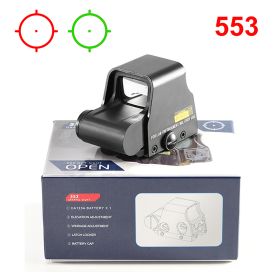 553 Holographic Sight Red Dot Sight Green Red Dot Sight Optics Reflex Riflescope Hunting Scopes Fit 20mm Rails (Color: black)