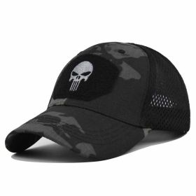 1pc Breathable Tactical Baseball Cap; Multi-color Mesh Sun Hat With Skull Pattern; For Outdoor Hunting And Hiking (Color: Color_#2)