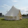 Canvas Tent Bell Tent Glamping, 4 Seasons Yurt Tent for Camping, 4M/5M Cotton Canvas Tent for Family Camping, outdr hntg, or Party (13ft-16.5ft)
