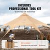 VEVOR Canvas Tent, 4 Seasons 5 m/16.4 ft Bell Tent, Canvas Tent for Camping w/ Stove Jack, Breathable Yurt Tent for up to 8 People, Family Camping out