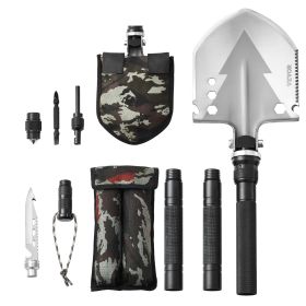 Survival Shovel 11 in 1 Camping Shovel Folding Multitool Portable Compact (Default: Default)