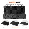 VEVOR Tactical Range Case, Tactical Hard Case w/ 3 Layers Fully-protective Foams, 42 inch lockable Hard Tactical Range Case w/ Wheels