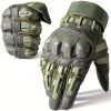 Tactical Gloves for Men - Touch Screen, Non-Slip, Full Finger Protection for Shooting, Airsoft, Hunting, Camping, Hiking