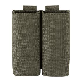 KRYDEX Tactical Double Stack 9MM Pistol Magazine Pouch with Kydex Insert Belt / MOLLE Mounted Hunting Gear Ranger Green (Color: Ranger_Green)
