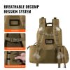 VEVOR Tactical Range bpck for 6 Pistols Gun bpck Brown,Range Bag for Handguns Gun Case Bag w/ Lockable Zipper