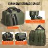 VEVOR Range Bag for 2 Pistols Tactical Gun Bag 2 Built-in Pistol Bags Green, Range Bag for Handguns Gun Case Bag w/ Lockable Zipper