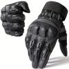 Tactical Gloves for Men - Touch Screen, Non-Slip, Full Finger Protection for Shooting, Airsoft, Hunting, Camping, Hiking