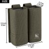 KRYDEX Tactical Double Stack 9MM Pistol Magazine Pouch with Kydex Insert Belt / MOLLE Mounted Hunting Gear Ranger Green