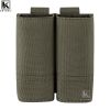 KRYDEX Tactical Double Stack 9MM Pistol Magazine Pouch with Kydex Insert Belt / MOLLE Mounted Hunting Gear Ranger Green