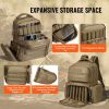 VEVOR Tactical Range bpck for 6 Pistols Gun bpck Brown,Range Bag for Handguns Gun Case Bag w/ Lockable Zipper