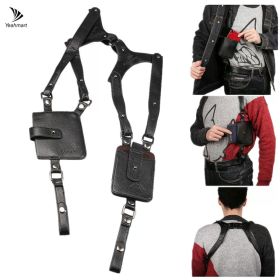 Concealed Wallet PU Leather Anti-theft Chest Bag Underarm Hidden Shoulder Bags Hunting Holsters Double Shoulder Pocket Pouches (Default: Default)