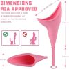 Portable Silicone Urinal For Women; Reusable; Dewable; Emergency Urinal In Car; Emergency Urinal With Hook And Catheter