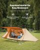 VEVOR Camping Hot Tent, Lightweight Bushcraft Tent with Stove Jack & 2 Tarp Poles, Waterproof Tents Shelters, Portable Tents for 2 Persons