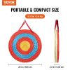 VEVOR Archery Target, 3 Layers 20" Arrow Target, Traditional Solid Straw Round Archery Target Shooting Bow, Hand-Made Arrows Target, Coloured Rope