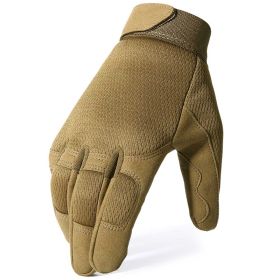 Tactical Gloves Camo Military Army Cycling Glove Sport Climbing Paintball Shooting Hunting Riding Ski Full Finger Mittens Men (Color: A9_Brown, size: M)