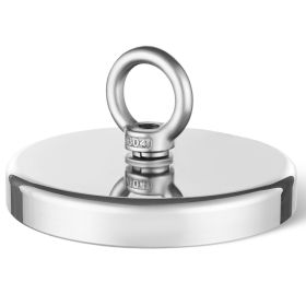 1300 LBS Strong Fishing Magnet Kit Single Sided Pull Force and Rope Carabiner (Default: Default)