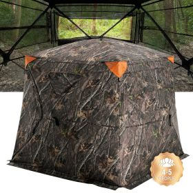 VEVOR hntg Blind, 270AA See Through Ground Blind, 4-5 Person Pop Up Deer Blind for hntg w/ Carrying Bag, Portable Resilient hntg Tent (Product Classification: Perspective Style, Item Size: 71_in)