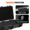 VEVOR Tactical Range Case, Tactical Hard Case w/ 3 Layers Fully-protective Foams, 42 inch lockable Hard Tactical Range Case w/ Wheels