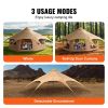 VEVOR Canvas Tent, 4 Seasons 5 m/16.4 ft Bell Tent, Canvas Tent for Camping w/ Stove Jack, Breathable Yurt Tent for up to 8 People, Family Camping out