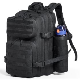 Tactical Backpack 25L Backpack w/ Molle & 3 Compartments For Hiking Rucksack w/ Bottle Holder (Capacity: 25_L)