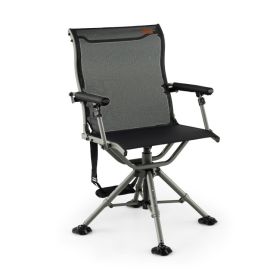 360 Degree Silent Swivel Hunting Chair (Color: black)