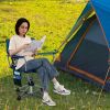 360AA Swivel Hunting Chair Portable Foldable Hunting Chair with Mesh Cup Holder and Storage Pockets